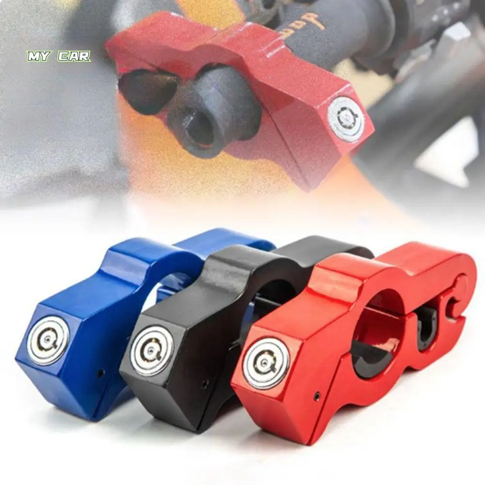 

Solid Anti Theft Motorcycle Grip Lock Locking Durable Safety Handlebar Lock 2 Keys Portable Imitating Steal Lock Bikes