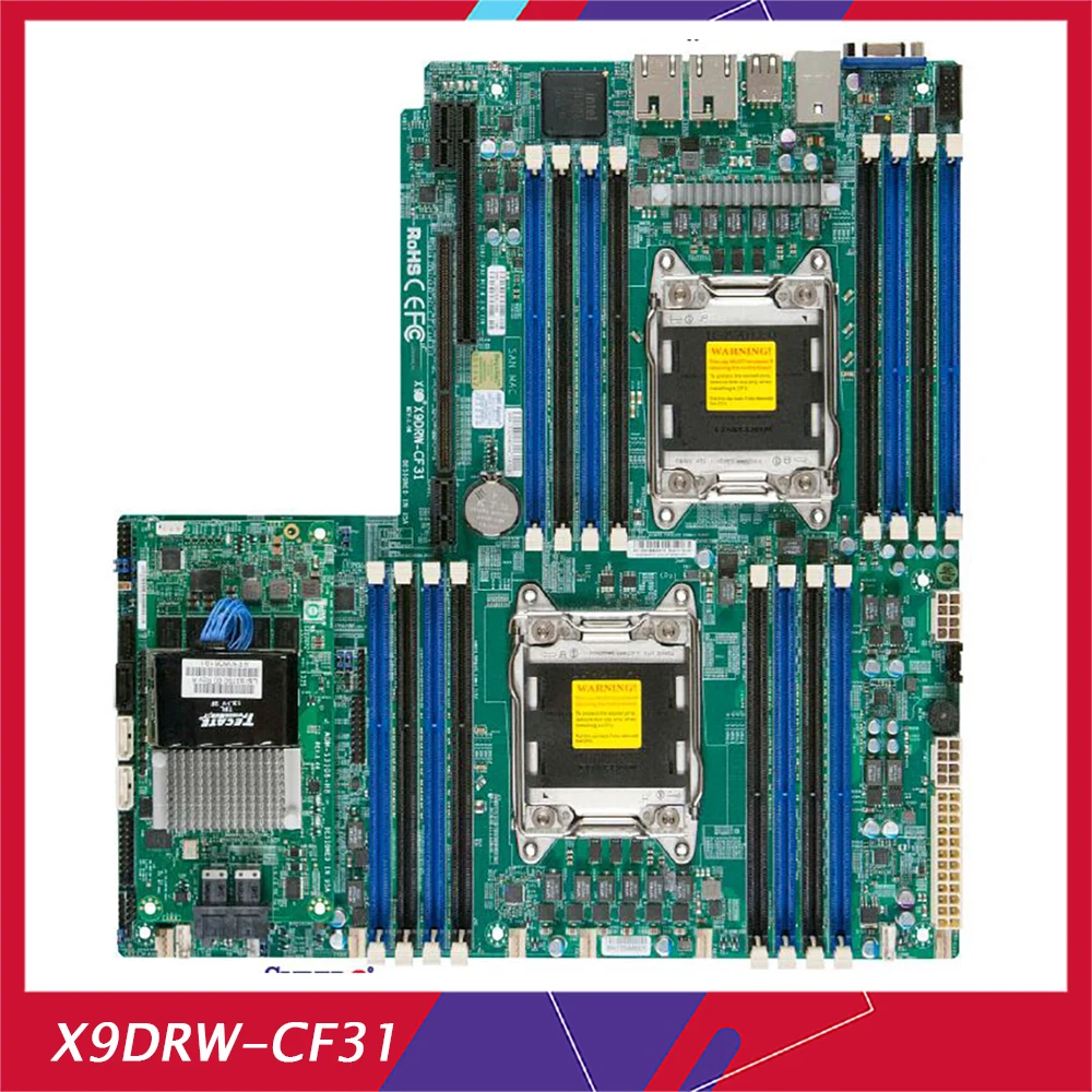 X9DRW-CF31 For Supermicro Server Motherboard  Support E5-2600 V1/V2 Family LGA2011 DDR3 8x SAS3 (12Gbps) Ports via AOM