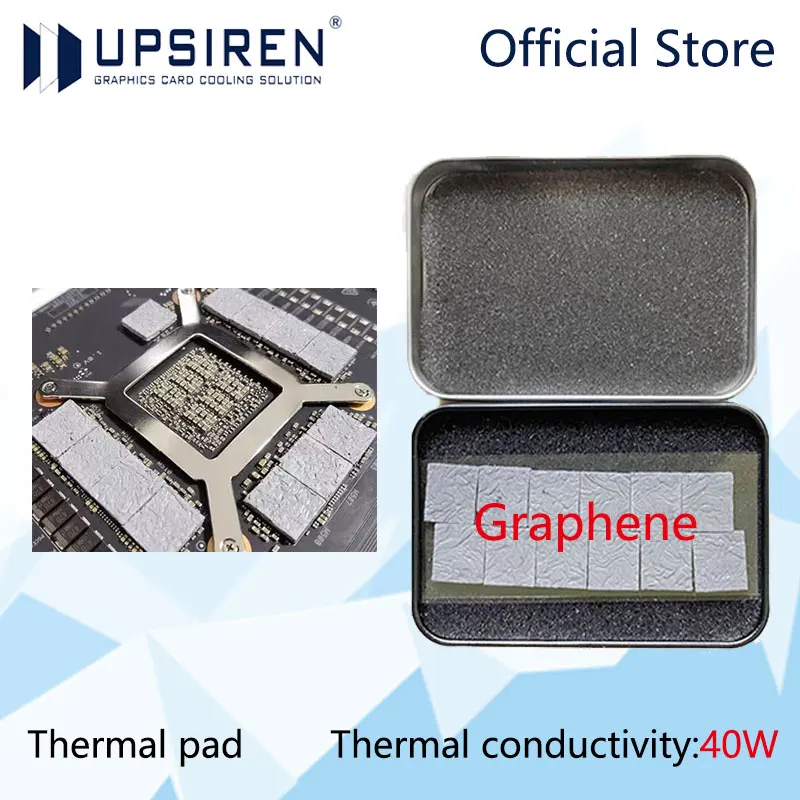 

UPSIREN 40W/m.k 3D Graphite Thermal Pad 3090/3080 Memory Thermal Grease Pad Integrated Circuit GDDR 6X VRAM Graphene Cooling