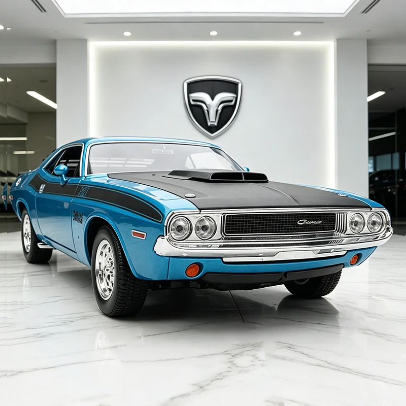 WELLY 1:24 DODGE Challenger T/A 1970 Carro de Liga Metálica Diecast e Veículos em Miniatura para Coleção e Presente