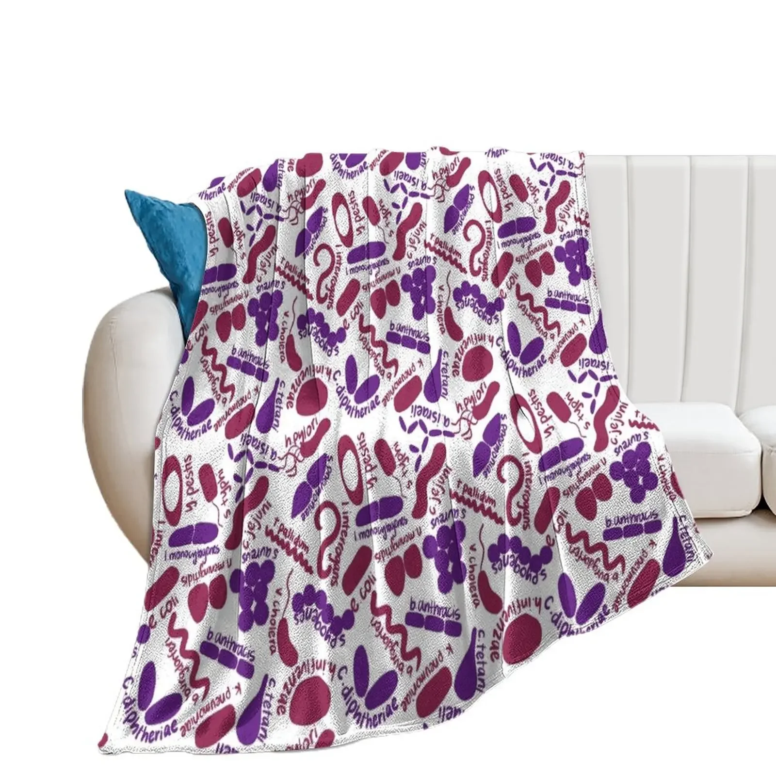 

Gram Stain - Labeled Throw Blanket For Sofa Thin for sofa Blankets