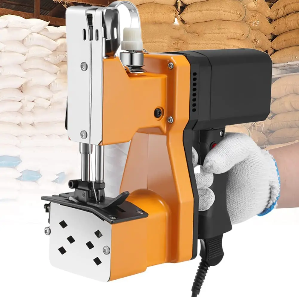 Máquina de coser eléctrica de GK9-520, Overlock de sellado de embalaje automático portátil para la industria textil agrícola, bolsa tejida de 190W