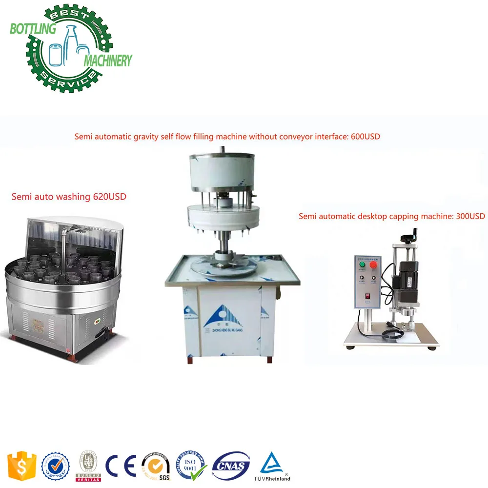 Semi automatic quantitative plastic glass bottle water soy sauce 12 head nozzle rotary filling machine