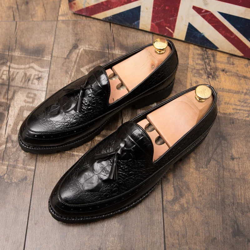 Black Men's Oxfords High-quality men's shoes Handmade in Italy Formal Wedding Slippers Dress Shoes