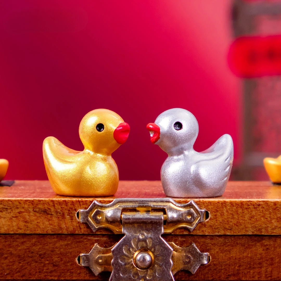 Partydeko Enten 100 Leuchtende Mini-Enten Aus Harz – Deko Für Garten, Aquarium & Magische Partys