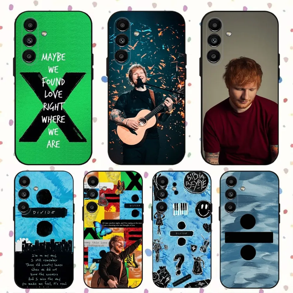 E-Ed Sheeran UK Singer  Phone Case For Samsung S24,S21,S22,S23,S30,Ultra,S20,Plus,Fe,Lite,Note,10,9,5G Black Soft Cover