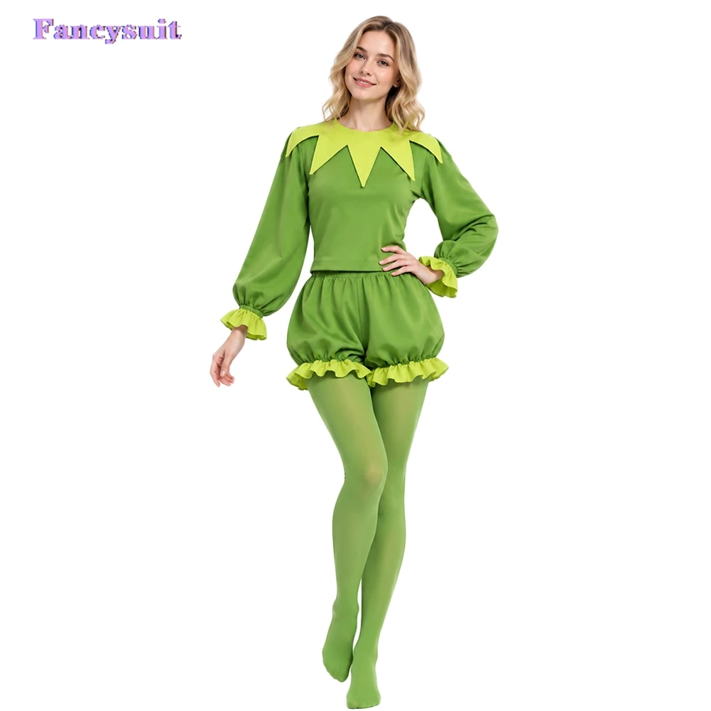 Halloween Cosplay Clown Frog Top Pants Clothing Women Party Disguise Roleplay Female Outfits Suit Halloween Costume Carnival