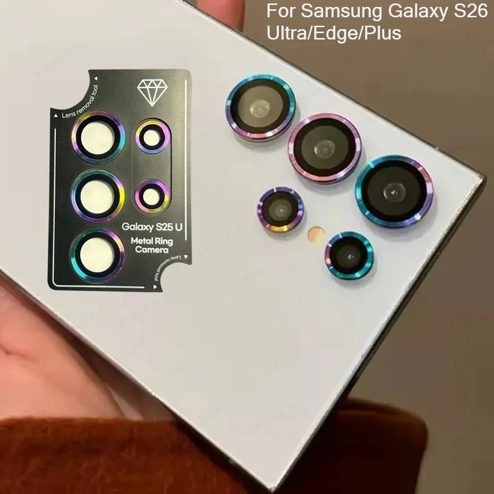 

Защитная крышка из закаленного стекла из сплава для Samsung Galaxy S26 S25 Edge S24 Ultra Plus FE HD Definition Glass Lens Protect Cap