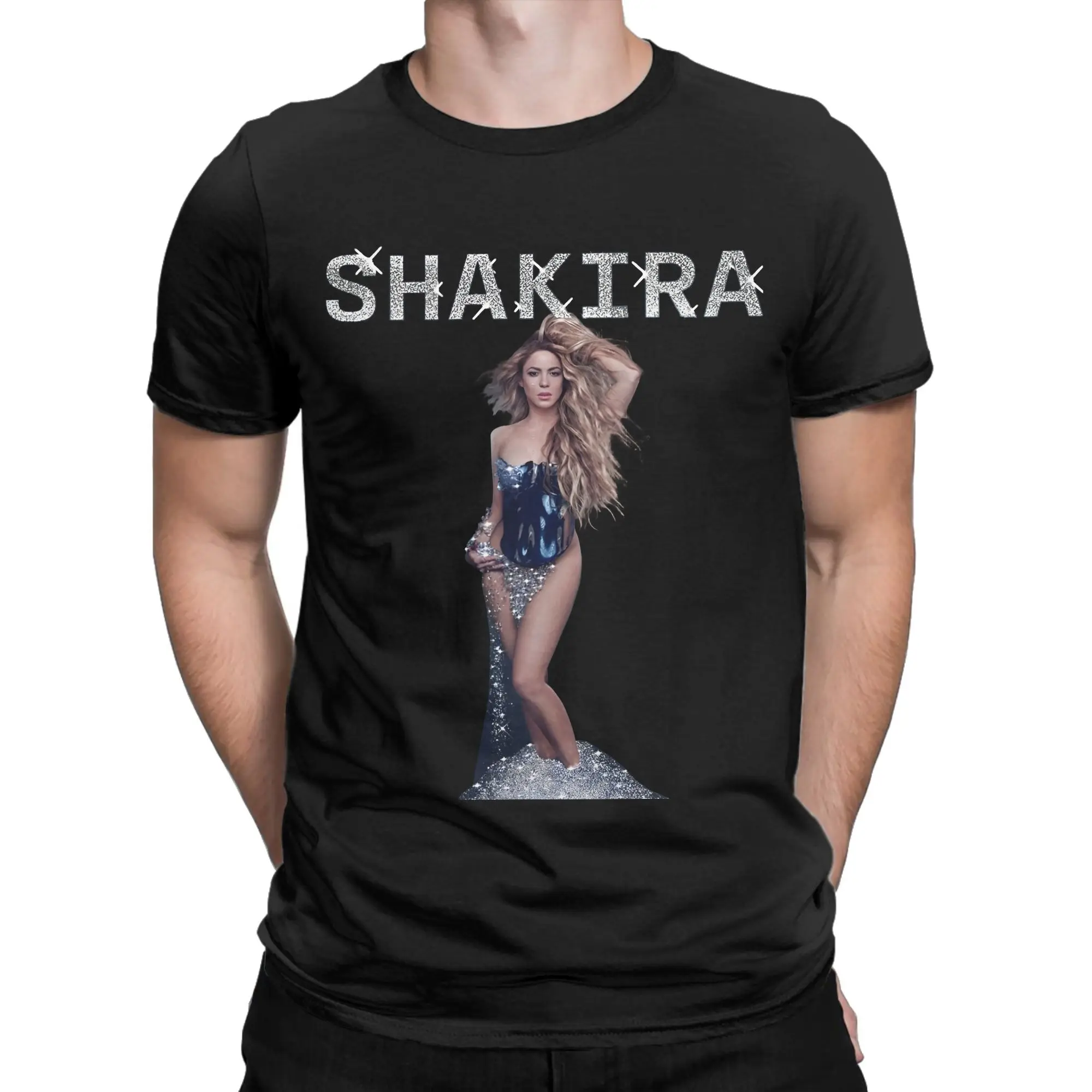 Shakira Las Mujeres Ya No Lloran 2025 World Tour  T-Shirts Men Crewneck 100% Cotton T Shirts  Short Sleeve Tees Party Clothing