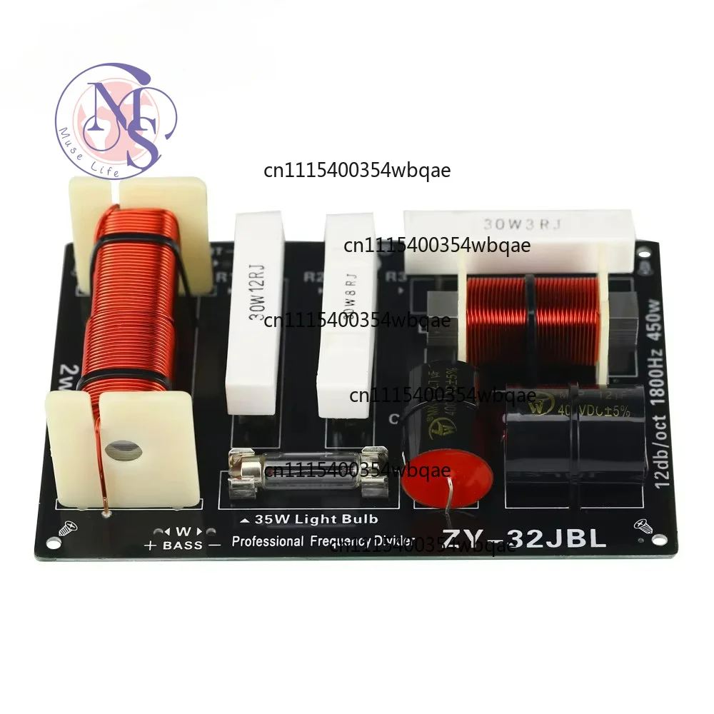 ZOCI-450W Speakers Crossover 1.8KHz Tweeter Bass 2 Way divider 4-8Ohm Two Way Stage Speaker Dedicated Frequency Divider 1PC