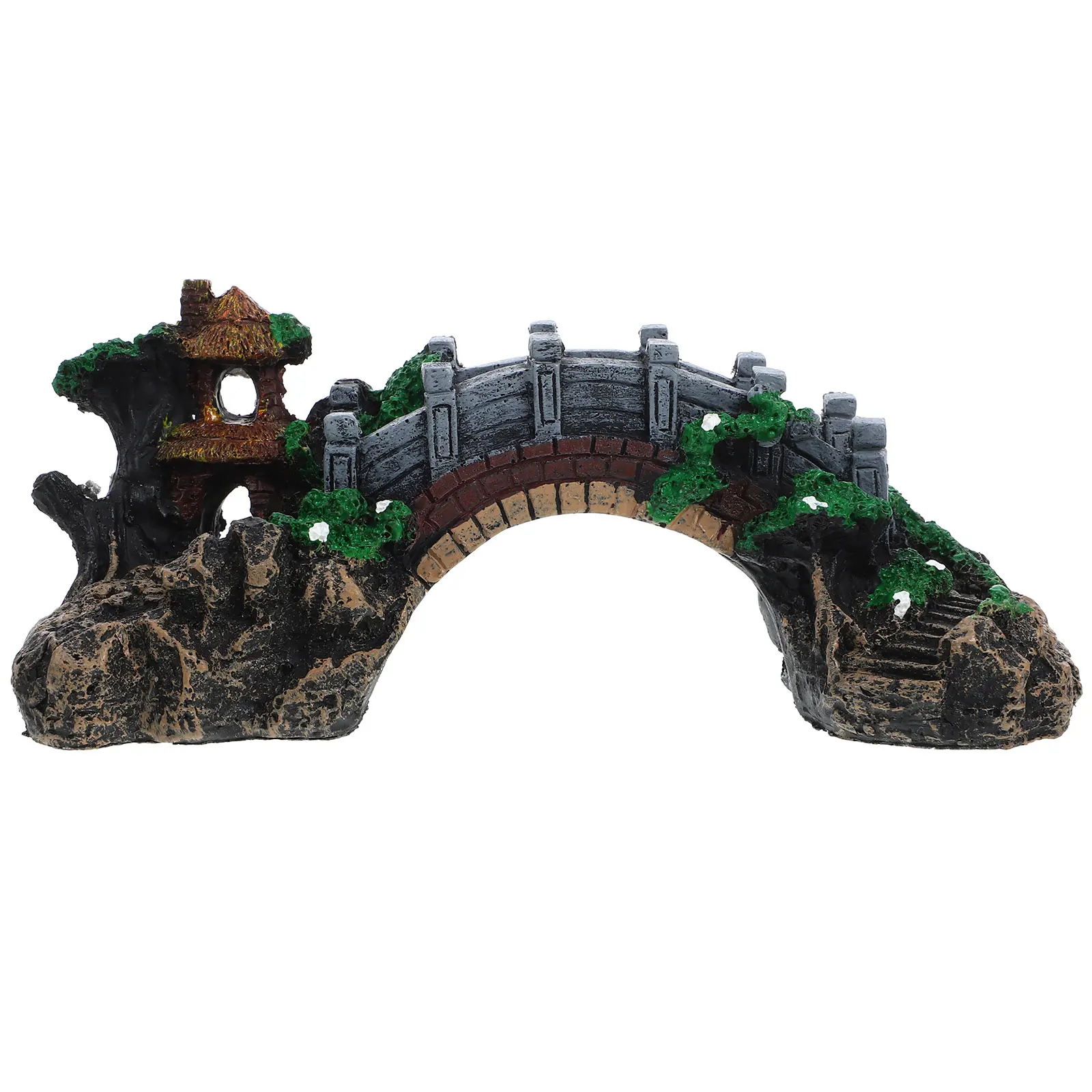 

Decorations Simulation Bridge Fish Tank Aquarium Accessories Bubbler Hide Decors