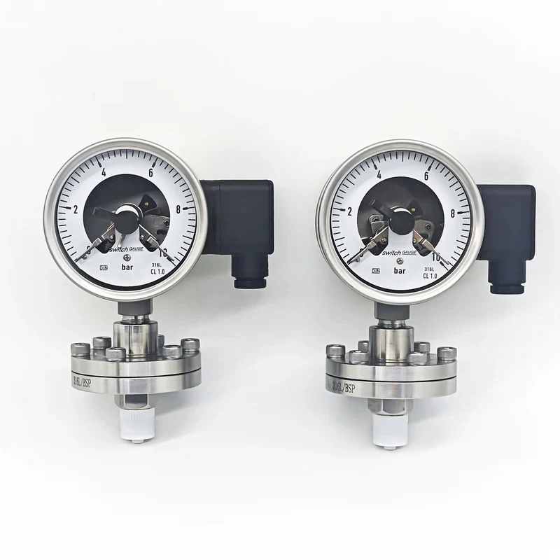 Precision Stainls Steel Diaphra Prsure Contact Gauge Industrial Use