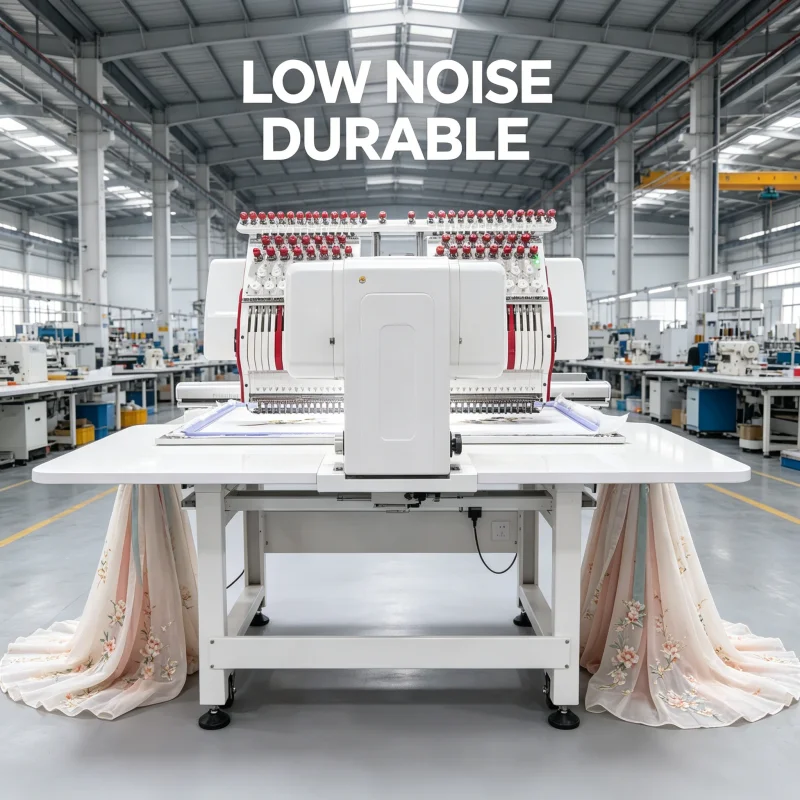 Computerized Multi Needle Embroidery Machine 2 Head 12 Needles Industrial Heavy Duty Stable Running Equipment Wholesaler Supply