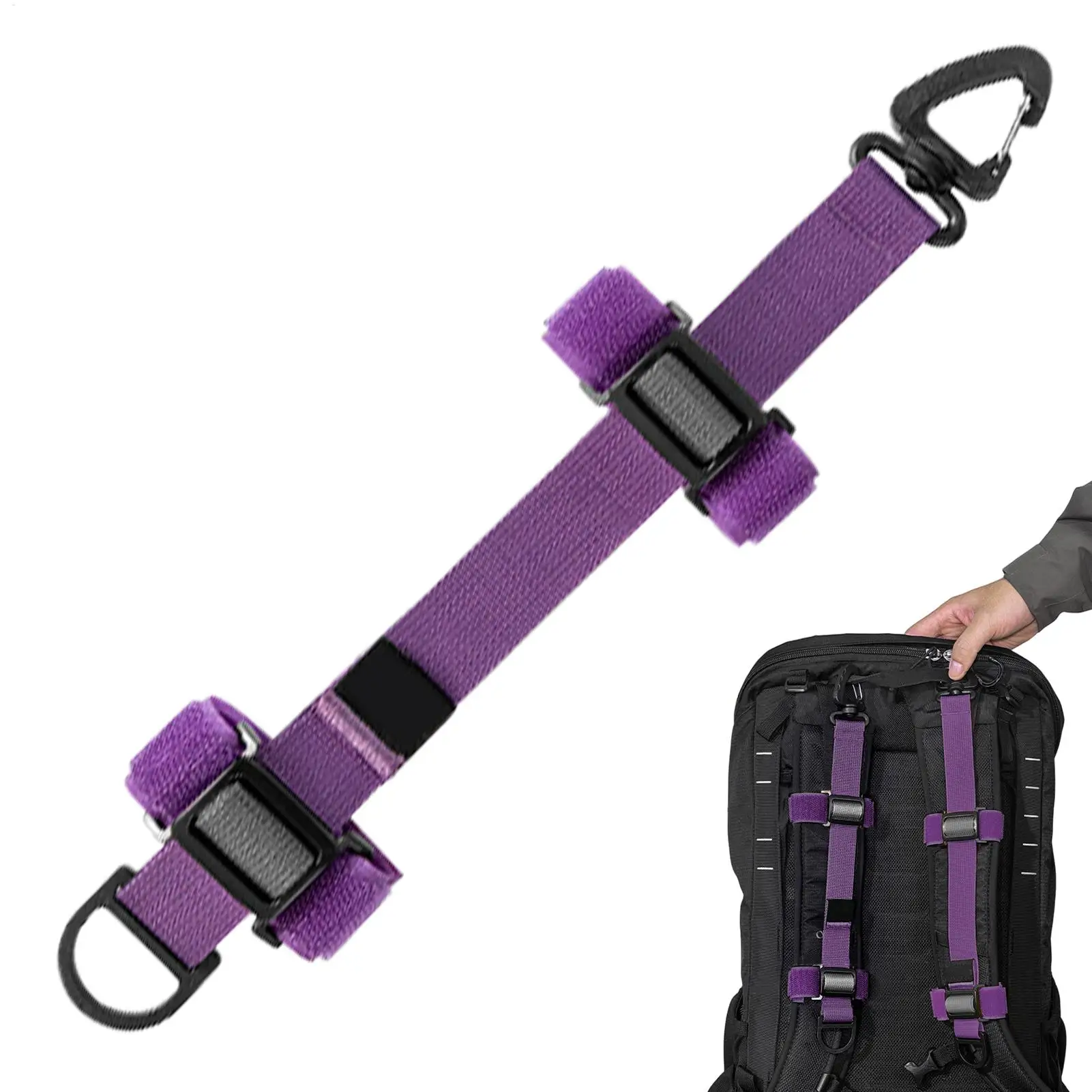 Luggage Extension Band Backpack Shoulder Strap Adjustable Outdoor Fixing Cord Buckle Fixed Packing Straps For Hiking Camping