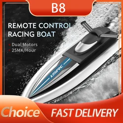 Barco de carreras de alta velocidad B8 RC para niños, modelo recargable a prueba de agua, barco eléctrico de Radio con Control remoto, juguetes de regalo, 2,4G