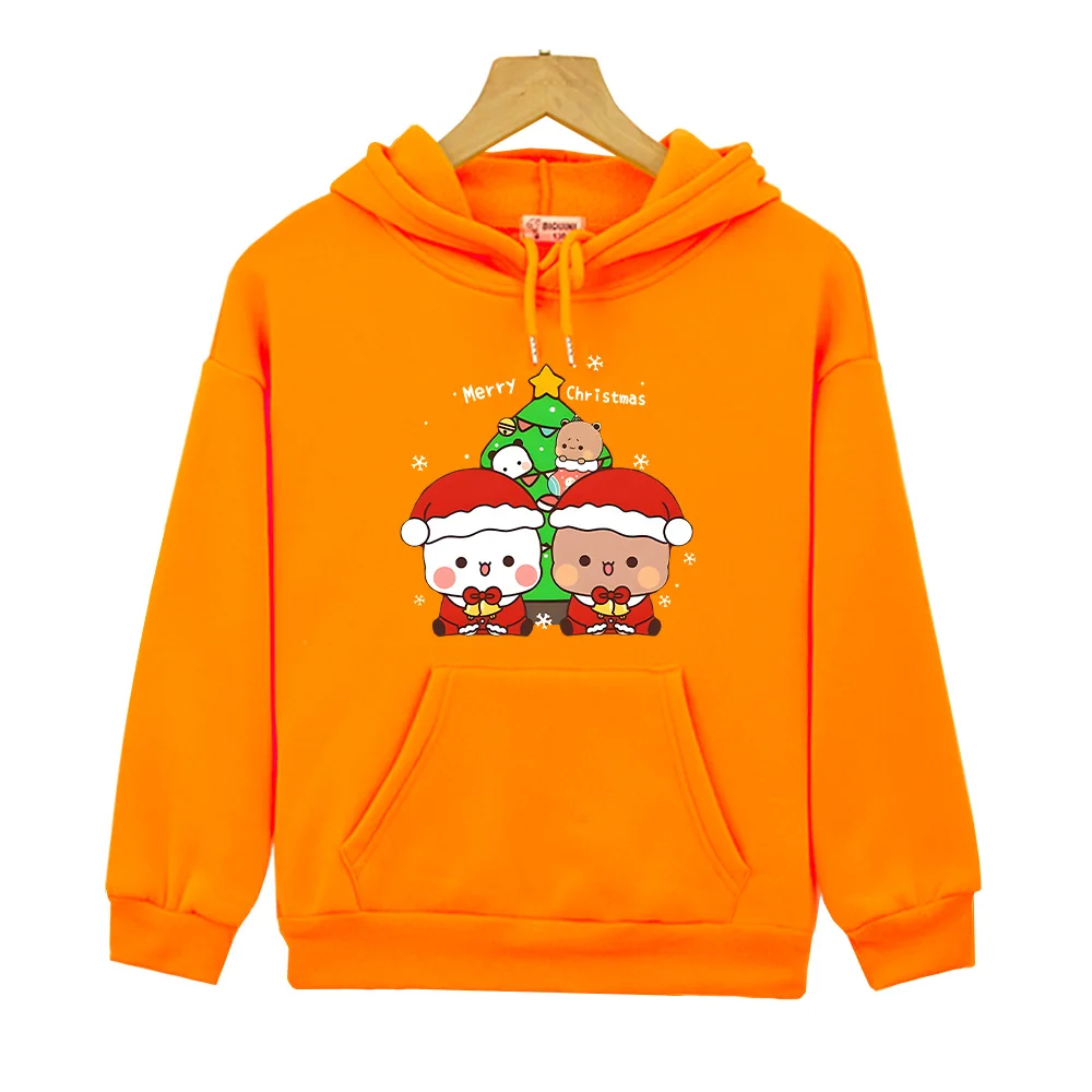 Bubu Dudu Xmas Children Hoodies Merry Christmas Gifts Clothing New Kawaii Boys Girl Pullovers Baby Kids Loose Fleece Sweatshirts