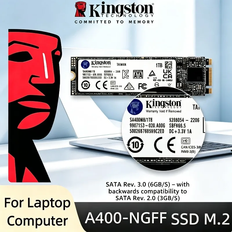 Kingston A400-NGFF SSD M.2 2280 Internal Solid State Hard Drive  1TB 2TB 120GB 240GB 480GBHigh Performance for Laptop Desktop