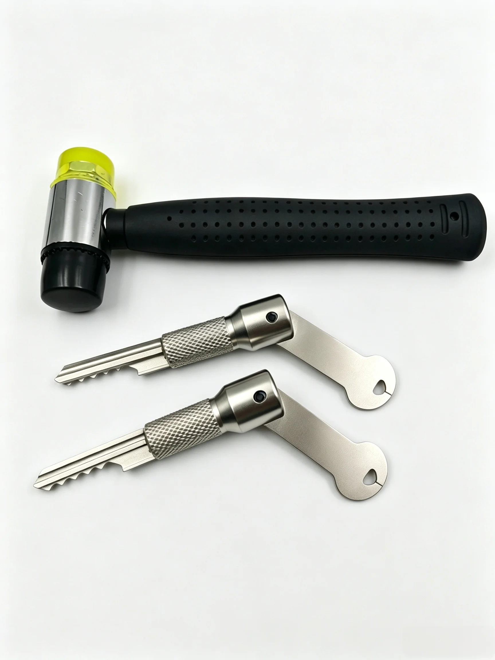 3Pcs Mini Hammer & Bump Key Set, Professional Beginner Lock Repair Tools, Compatible with SS001/SS002