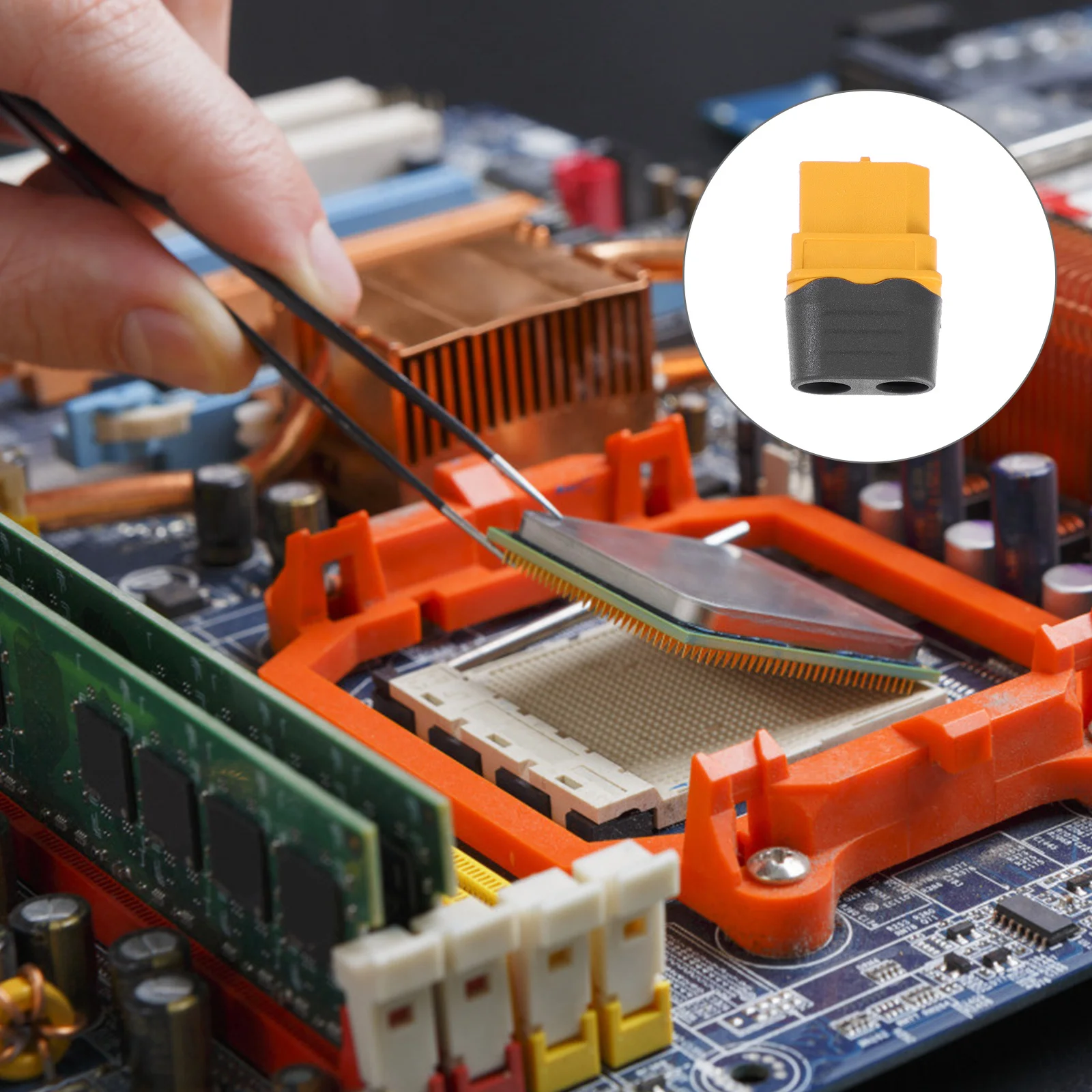 

1Set Xt60h-F Female Bullet Connectors Practical Power Plugs Yellow for Rc Lipo Batteries Drones Airplanes Cars Vehicles