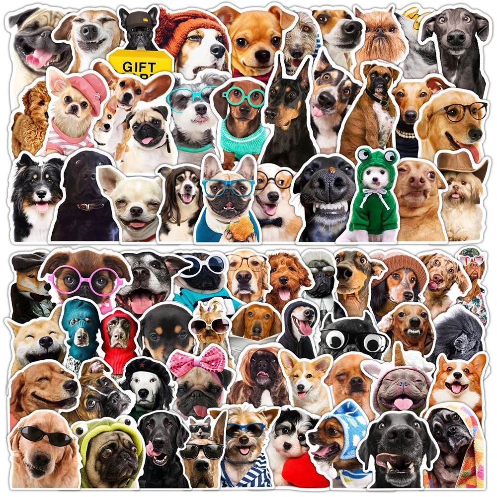 

10/30/50/100pcs Funny Cute Dog Meme Cartoon Stickers Kawaii Animals Sticker Toy DIY Phone Notebook Water Bottle Decals Packing
