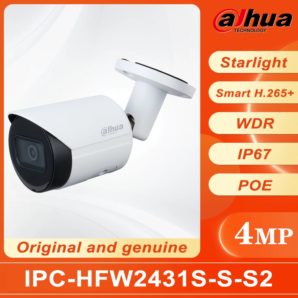 

Dahua 4MP Lite IR Fixed-focal Bullet Network Camera IPC-HFW2431S-S-S2