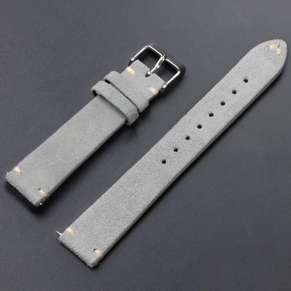Soft Suede Quick Release Watch Strap for Seiko, 18/20/22mm