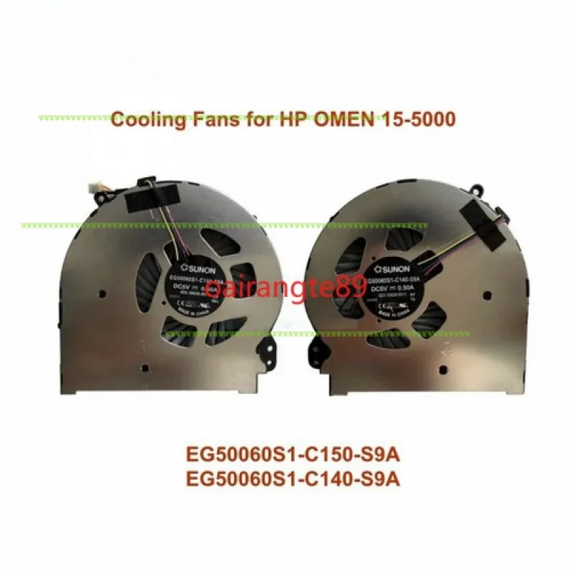 A + para CPU GPU ventilador de refrigeración para HP OMEN 15 15T-5000 5100 5200 EG50060S1-C150 C140-S9A