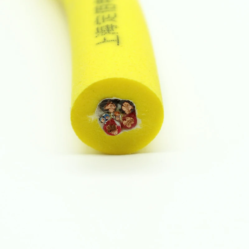 

4-Core power supply and 2 pairs of twisted pair signal wires mixed underwater neutral buoyancy tether ROV cable