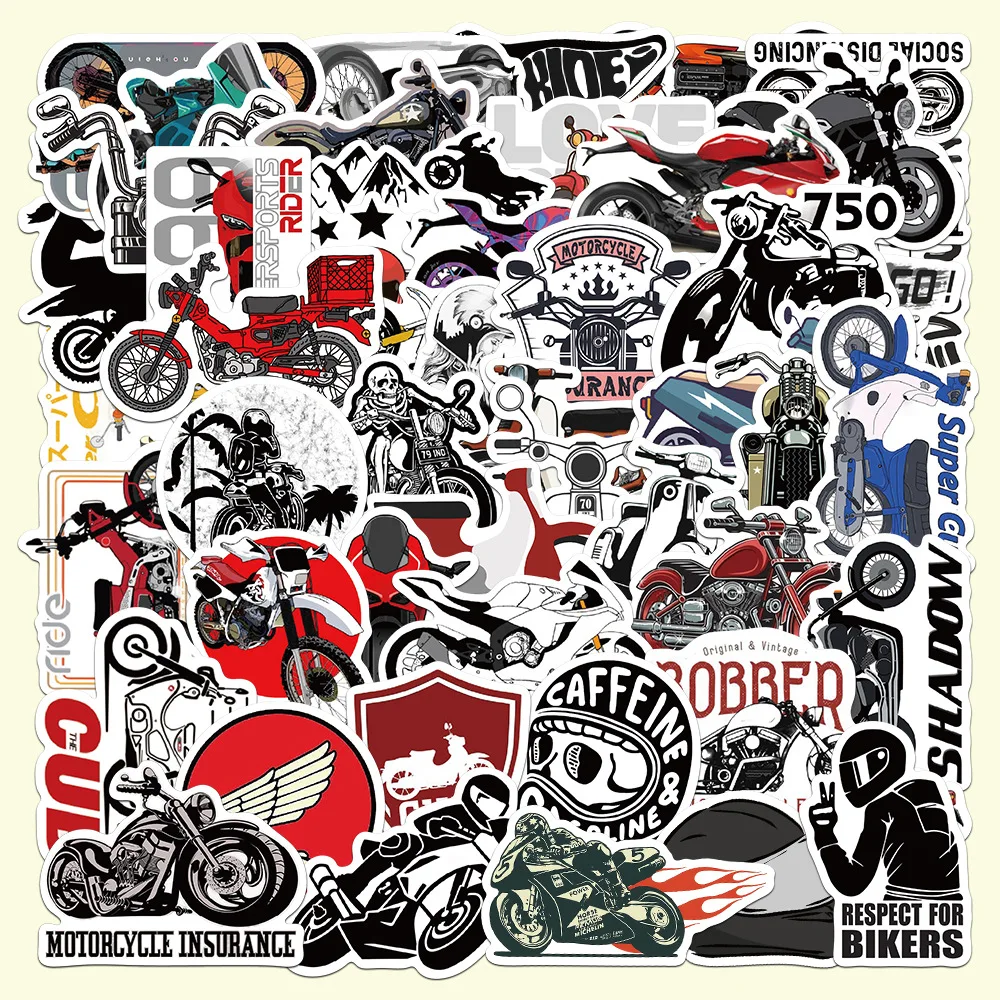 10/30/50Pcs Cartoon car retro motorcycle Stickers For Suitcase Skateboard Laptop Luggage Phone Car Styling DIY Decal Pegatina