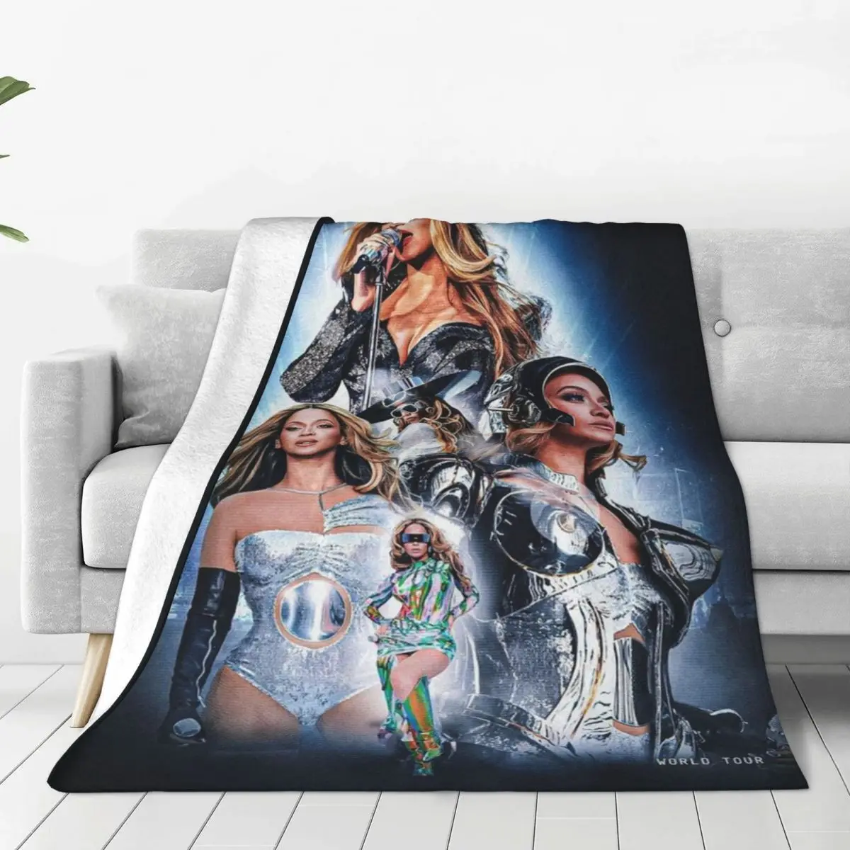 

Beyonce Flannel Blankets American Singer Super Soft Throw Blanket for Living Room Travel Aesthetic Bedspread Sofa Bed Cover