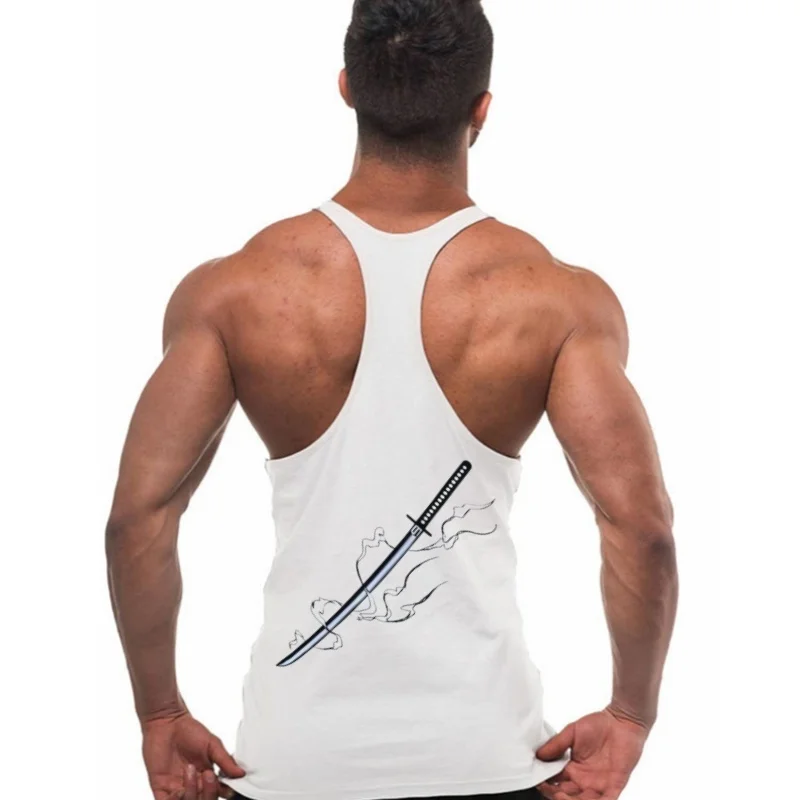 

Men's Fitness Stringer Tank – Bodybuilding Gym Vest, High-Strength Pure Cotton Sleeveless Shirt for Heavy Lifting Sessions