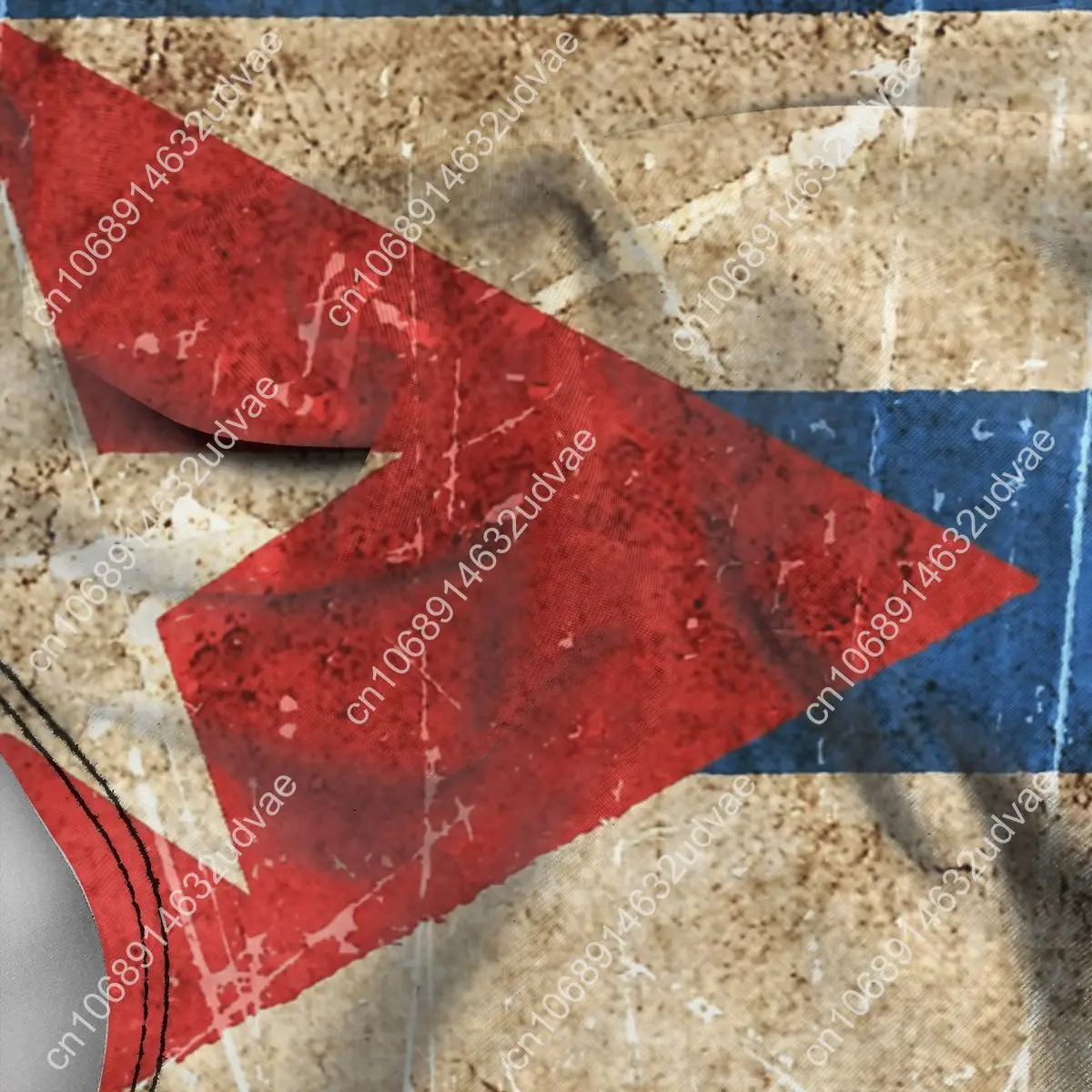 Vintage Aged And Scratched Cuban Flag sexy Bikinis Women Swimsuit Low Waist quick drying Women training Beach wear M3