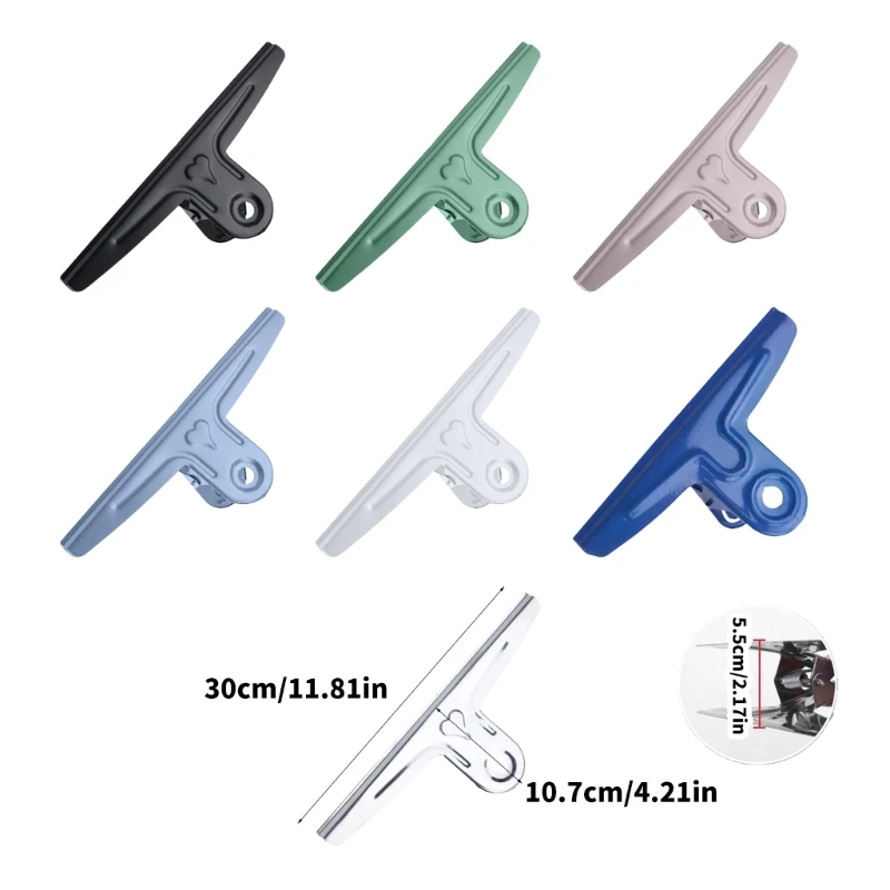 Large Paper Clip 30cm Long Stainless Steel Paper Clamps Large Binder Paper Clip for Craft Drawing Board Bag File F19E