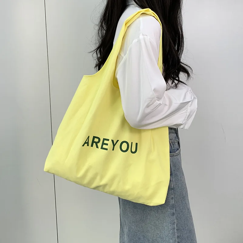 Canvas Tote Women\'s Bag Cotton Cloth Shoulder Shopper Bags for Woman 2024 Japanese Girl Student Book Bag Eco Shopping Handbags