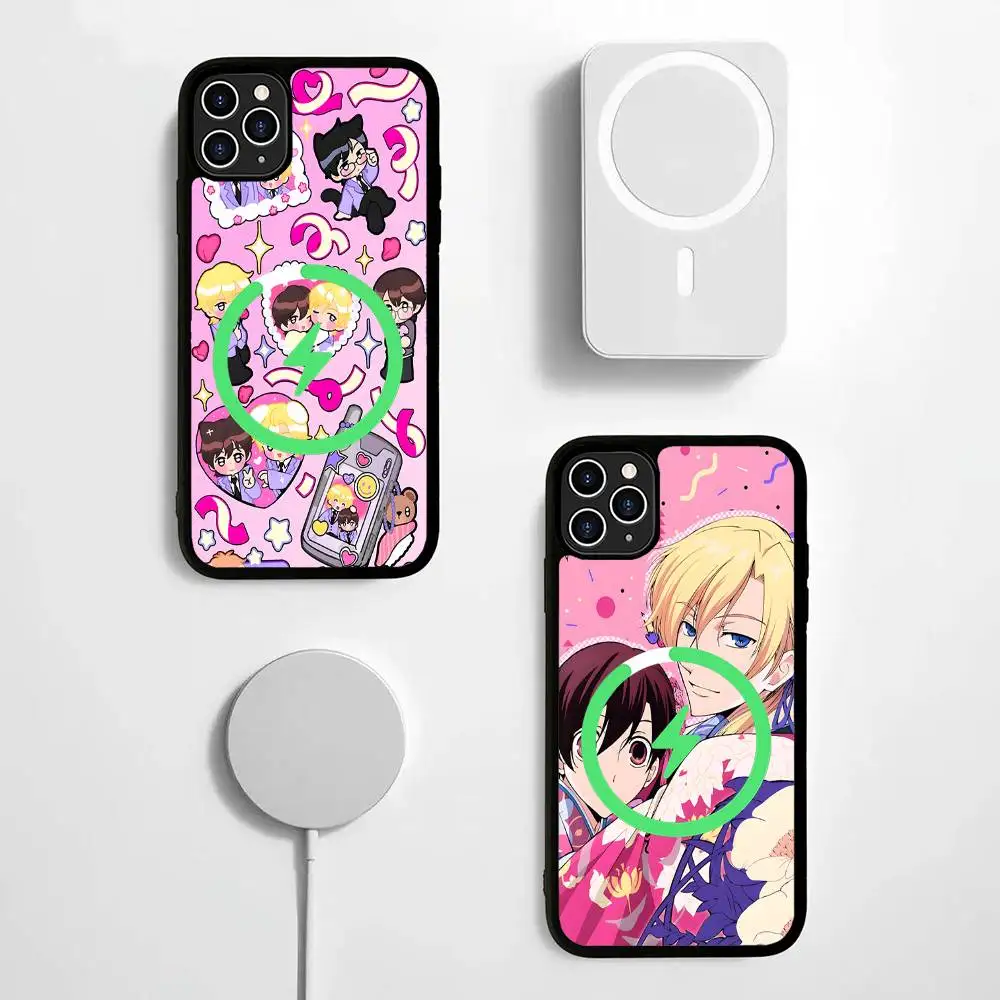 O-Ouran-High-School-Host-Club-Romance For Magsafe Magnetic Phone Case Wireless PC+TPU For iPhone 12 13 14 15 16 17 Pro Max Plus