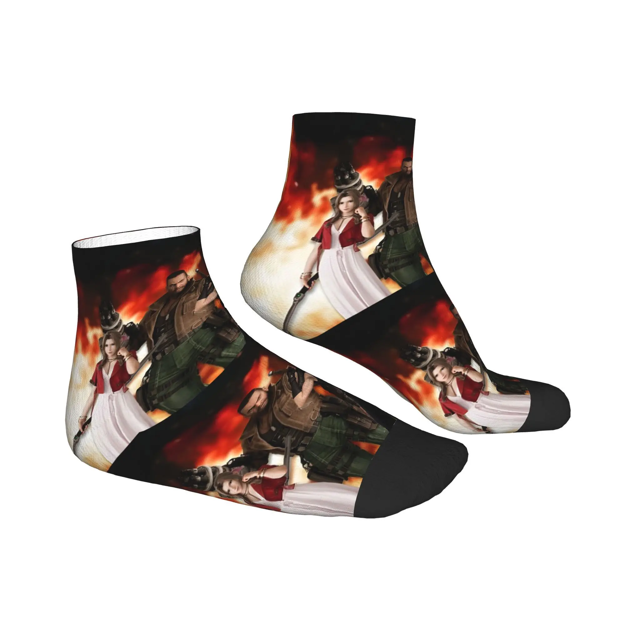 Final Fantasy VII - Chaussettes tout-en-un Harajuku Bas super doux Chaussettes toutes saisons Accessoires pour cadeaux unisexes