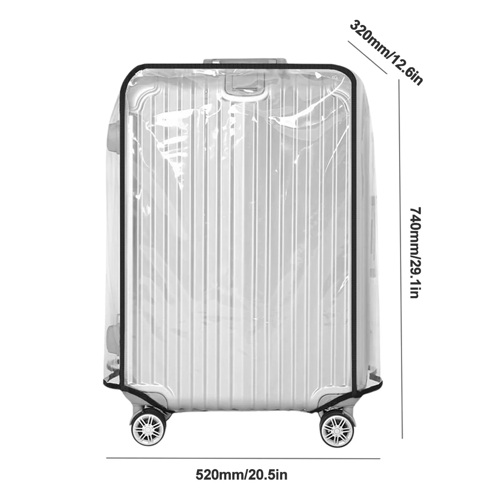 18-30inch Luggage Cover PVC Travel Luggage Protector Waterproof Suitcase Cover Protectors Scratch-resistant for Wheeled Suitcase