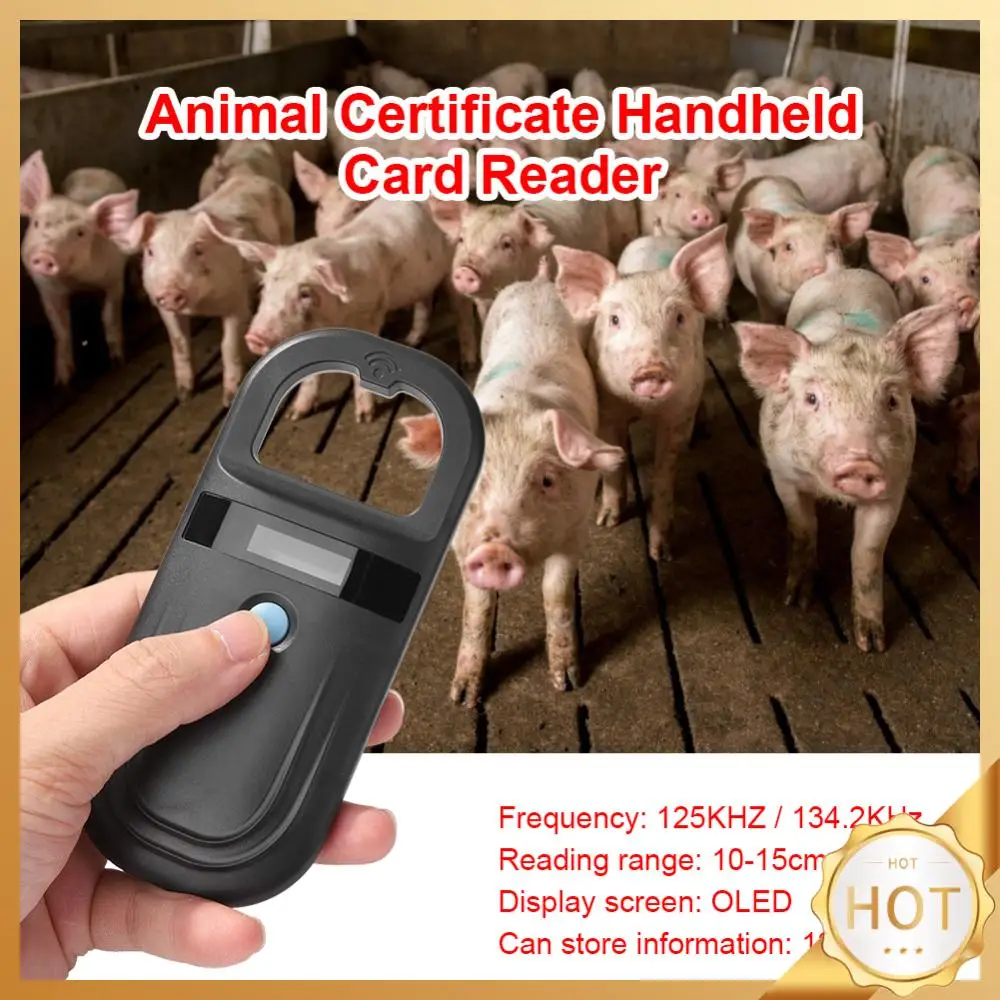 

Micro Chip Reader Scanner Rechargeable Pet Chip ID Scanner 134.2kHz 125kHz Animal Tag Scanner for ISO 11784/11785 FDX-B and ID64