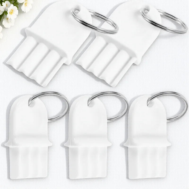 

5Pcs Paper Towel Dispenser Keys Set Sturdy Plastic Universal Compatibility for Auto Roll Holders Lightweight Portable Design