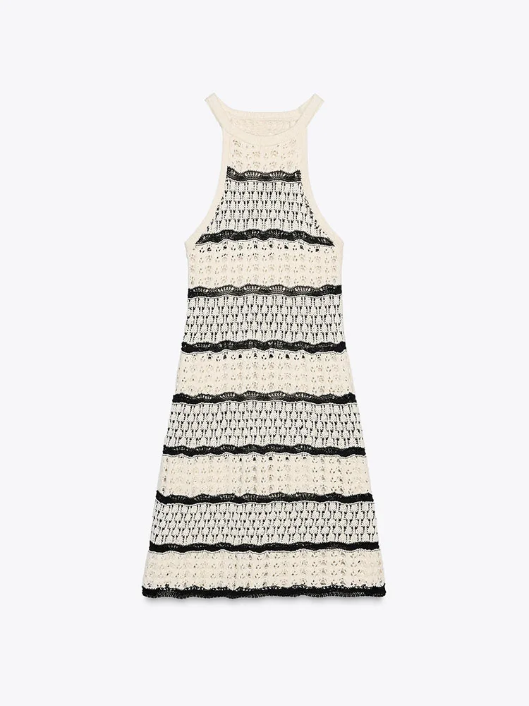 

Лето 2023, новинка Faion, женский трикотаж с текстурой Svel, висящий Ne Dr Commute Sle, цельный полосатый узор