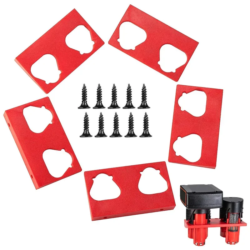 

5pack держатель аккумулятора для Milwaukee 12V держатель для аккумулятора настенный держатель для хранения фиксированный кронштейн подходит для аккумулятора 48-11-2401