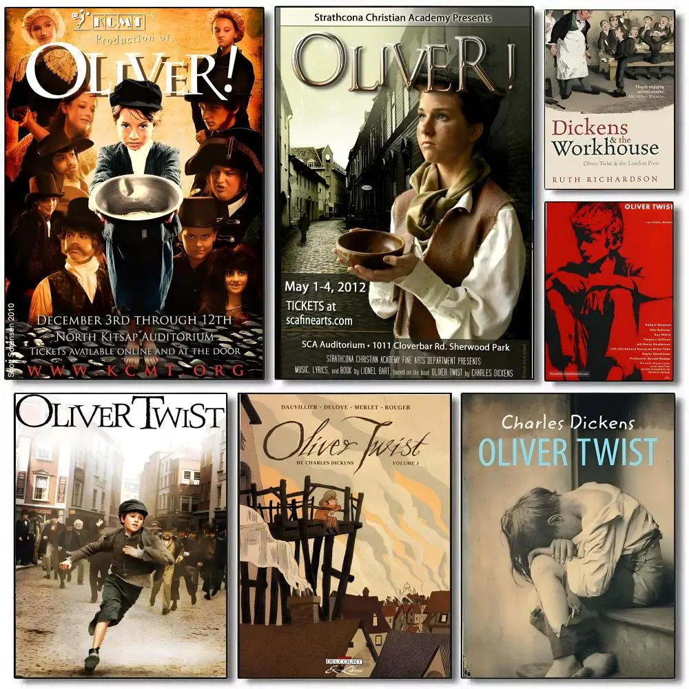 Movie Oliver Twist Poster Sticky Painting Prints Wall Art Waterproof Home Living Bed Room Bar Cafe Aesthetic Decor