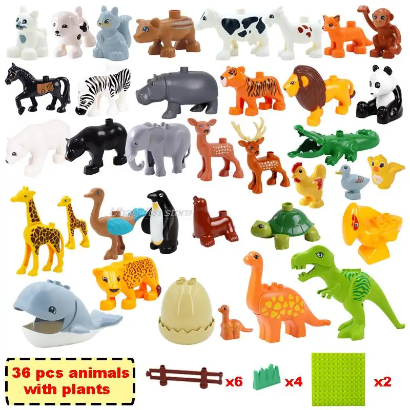 Bulk Grote Deeltje Bouwsteen Accessoires Dierenhuis DIY Gemonteerde Bakstenen Kinderen 3-6 Jaar Oud Educatief Speelgoed En Geschenken