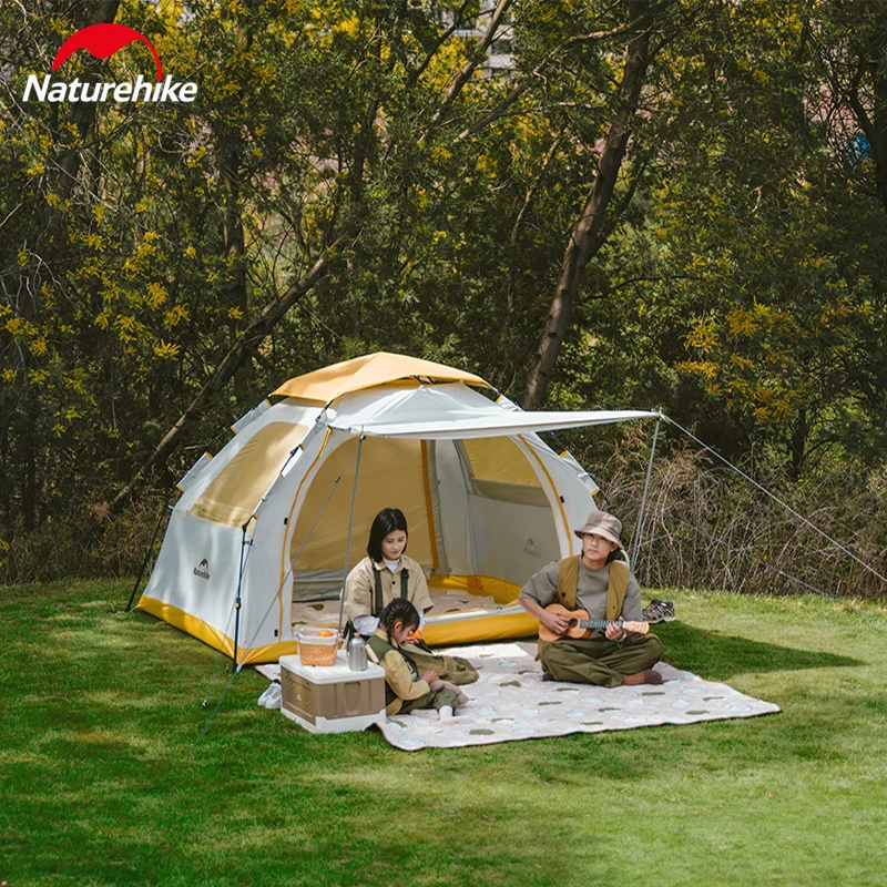 Naturehike Ango ES60 Quick-opening Tent Automatic Tent With Sunshade Outdoor Camping Sunscreen Tents UPF50+ 150D Oxford Cloth