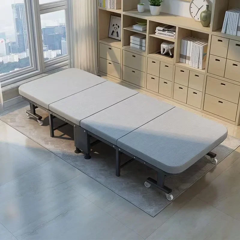 

Office Lunch Break Folding Bed Single Lying Chair Household Simple Hospital Accompanying March Bed Noon Sleeping God Wholesale