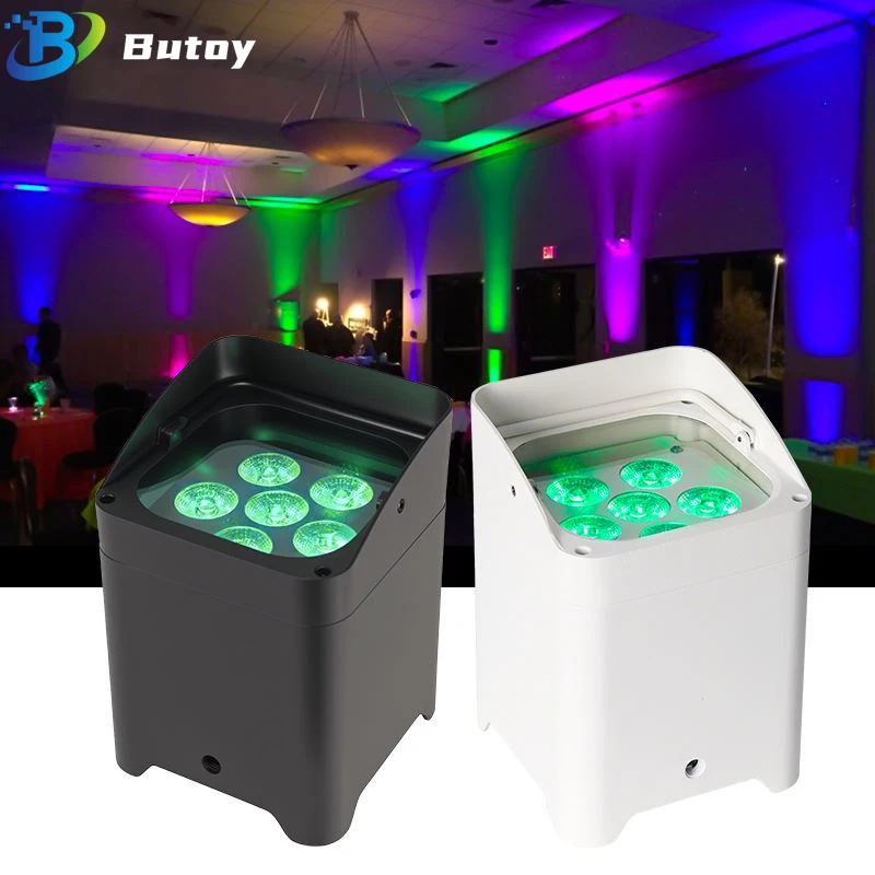 New Design 6/8/10 PCS RGBWA DMX Par Light LED Uplight Wash Light Battery Power for Wedding Party Bar DJ Stage Lighting Equipment