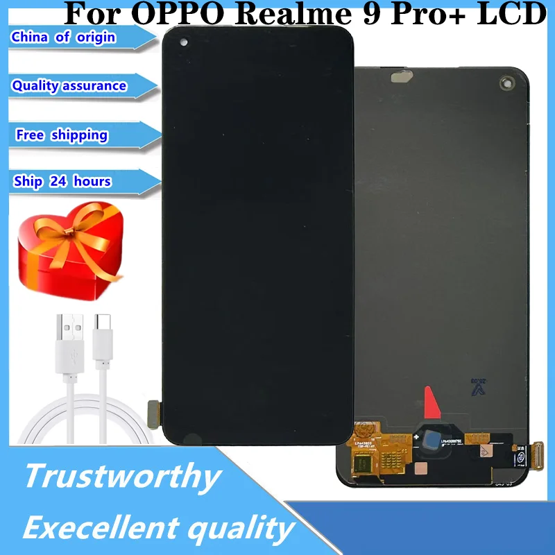 64-inch-oled-for-realme-9-pro-lcd-touch-screen-digitizer-assembly-replacement-for-realme-9-pro-plus-rmx3392-rmx3393-lcd