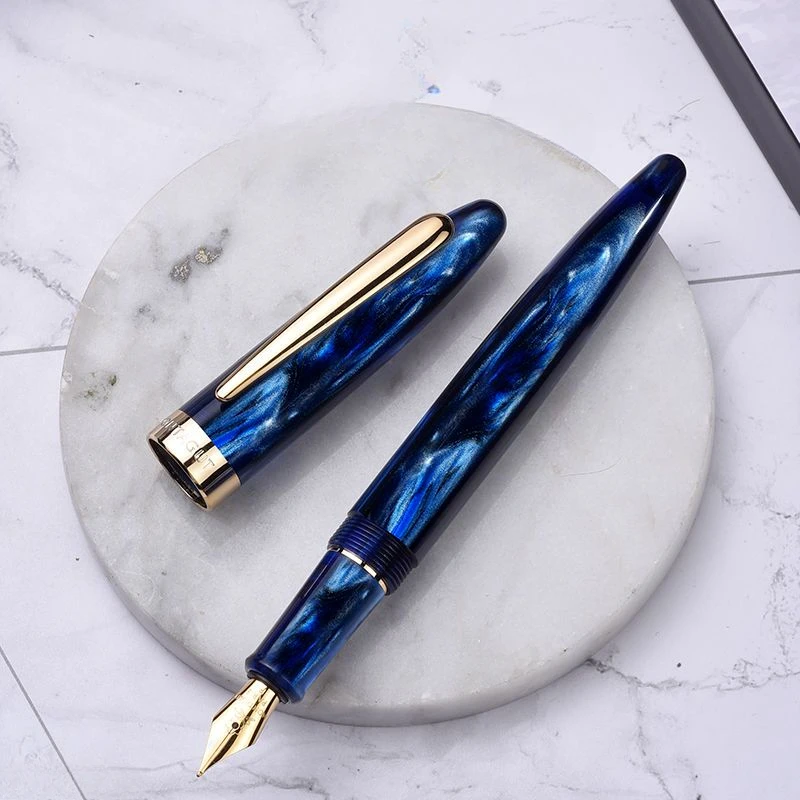 Montagut New Acrylic Fountain Pen Resin Iraurita Nib F 0.5mm Ink Pen Business Office Luxury Writing High End Gift Box Sets