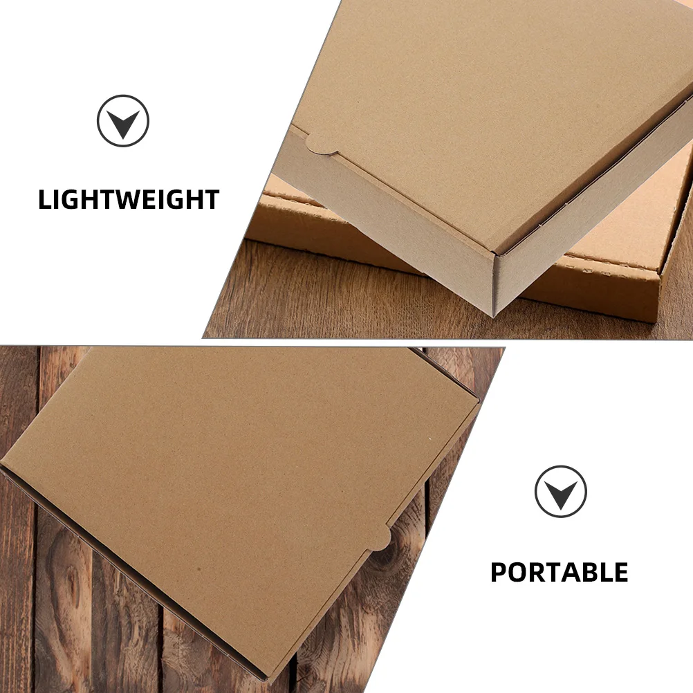 

12pcs Food Containers Restaurant Pizza Boxes Colored Wrapping Gift Accessories Restaurant Takeout Paper Pizza Boxes Box