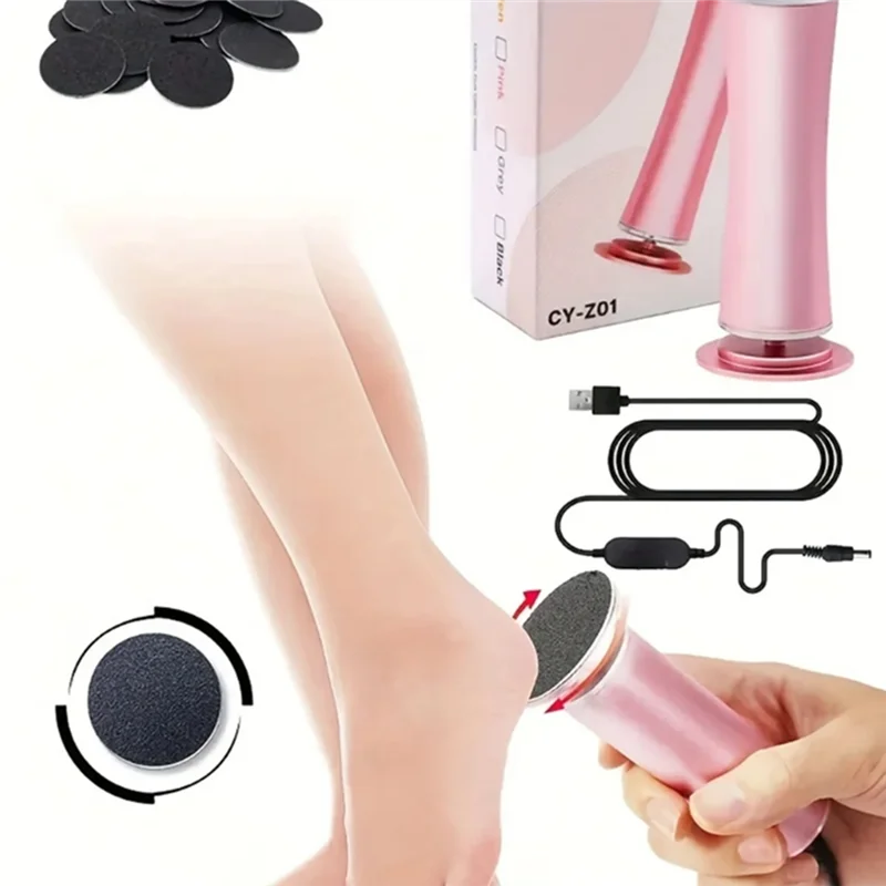 

ABWM-Electric Foot Callus Remover Electric Pedicure Machine Adjustable Speed With 60 Pieces Replacement Sandpaper